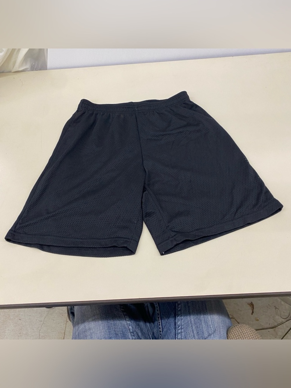 Men's Black Athletic Mesh Shorts